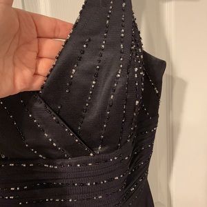 Black crystal cocktail dress